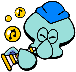 Blue Squidward Mortis Special Pin