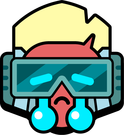 Cyber Brock V Sad Pin